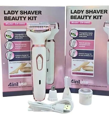 Women Shaver Beauty Kit | 4-in-1 Multi-Purpose Grooming Set | Easy To Use (Model: SN-8866)