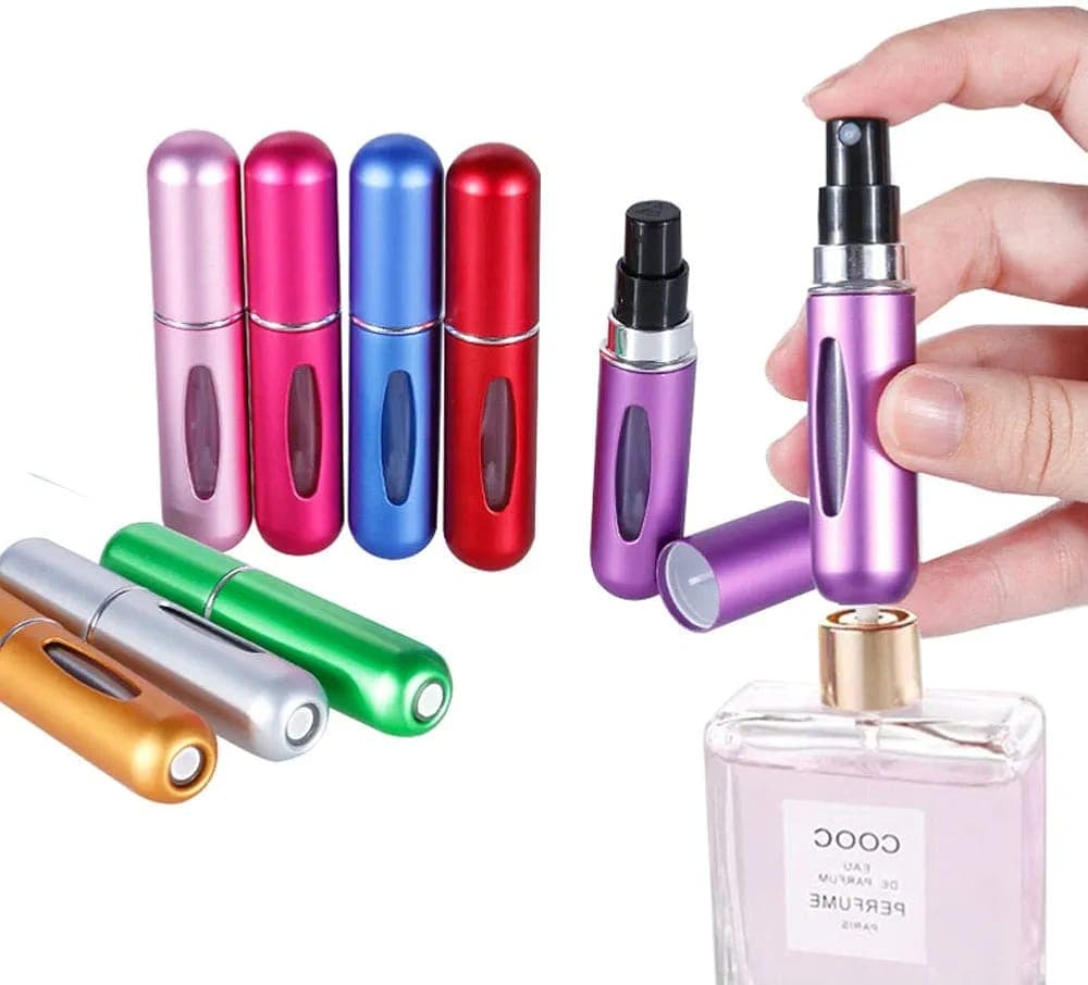 1 Piece 5ml Mini Portable Refillable Aluminum Atomizer Perfume Refill Spray Bottle