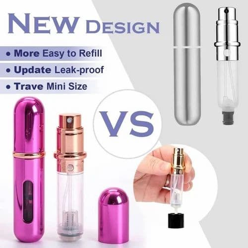 1 Piece 5ml Mini Portable Refillable Aluminum Atomizer Perfume Refill Spray Bottle 1