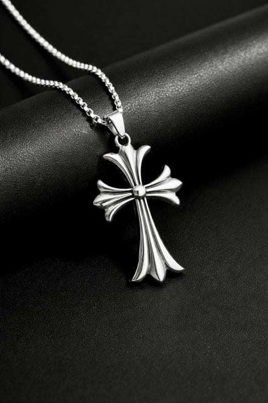 Chrome Hearts Cross Pendant Necklace for Men & Women – Stainless Steel Chain Jewelry 3