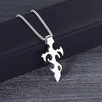 Stainless Steel Cross Pendant Chain Necklace – Unisex Fashion Jewelry for Daily Wear 1
