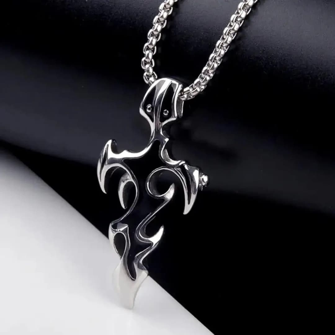 Stainless Steel Cross Pendant Chain Necklace – Unisex Fashion Jewelry for Daily Wear 4