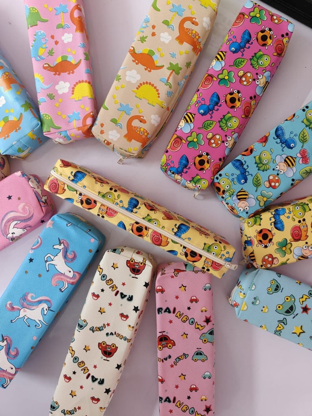 Print Pencil Pouch Pencil Organizer Bag for Pens, Crayons, Stationery, Tools, Color Pens (Random Color) 3