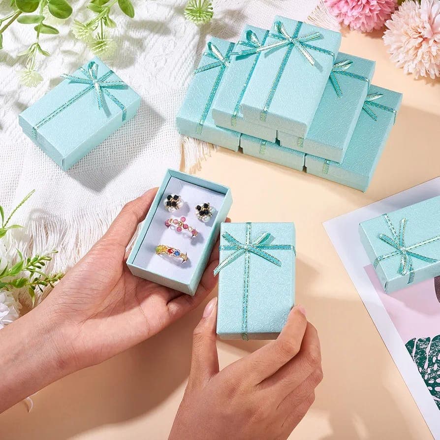 Rectangle Gift Boxes with Sponge Inside for Rings Necklaces Earrings Bracelet PCs 1