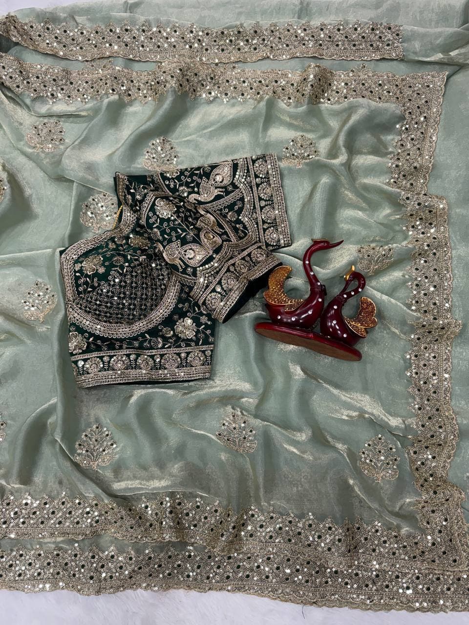 Shivshakti Collection Beautifull Soft Frendy Satin With Sequience Embroidery Work Saree
