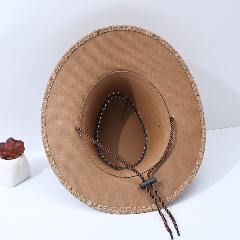 These are unisex straw cowboy hats featuring a western style, a wide brim, and a breathable weave suitable for summer.  1