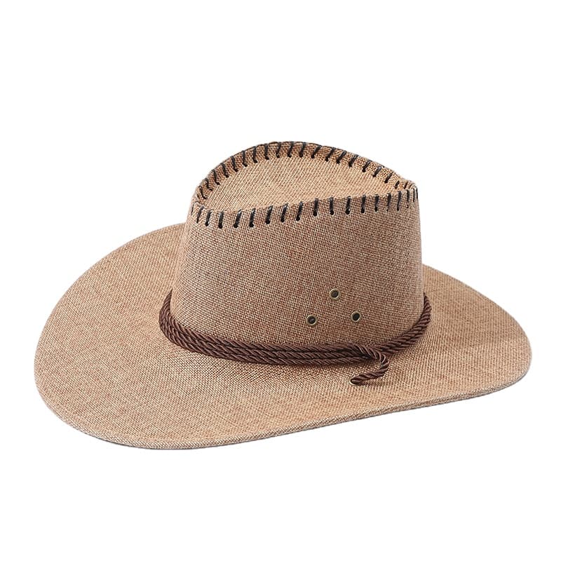 These are unisex straw cowboy hats featuring a western style, a wide brim, and a breathable weave suitable for summer.  4