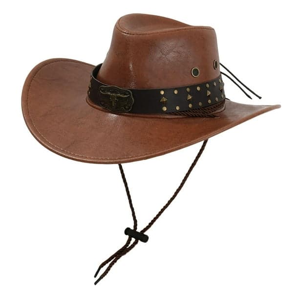 Trendy Leather Cowboy Hat  2