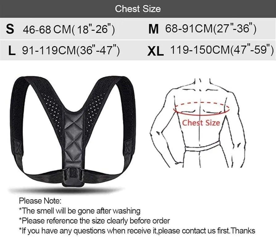 Fully Adjustable Upper Body Posture Support/Corrector Belt For Unisex 4