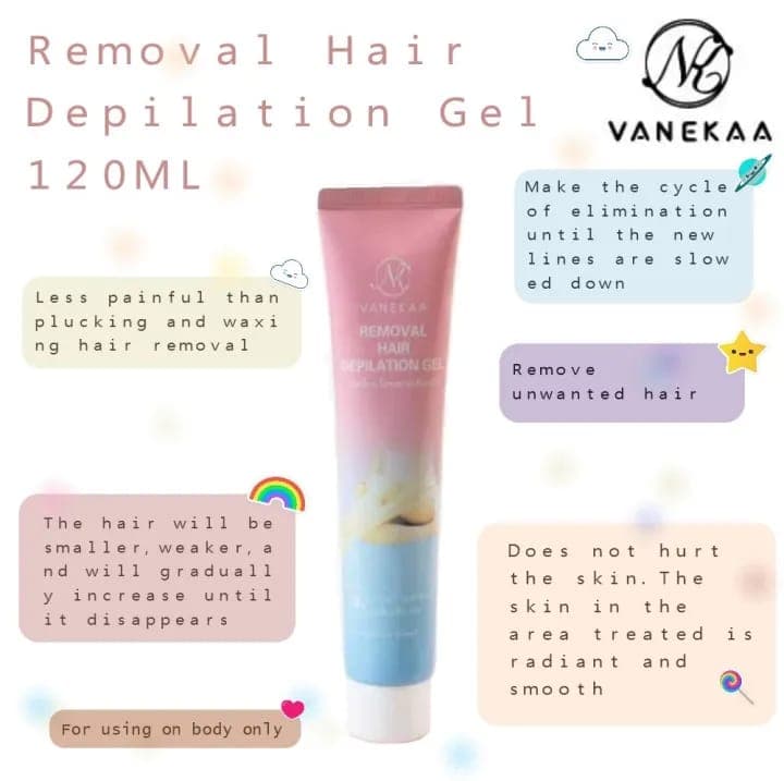 Vanekaa Hair Removal Depilation Gel - 120ml 4