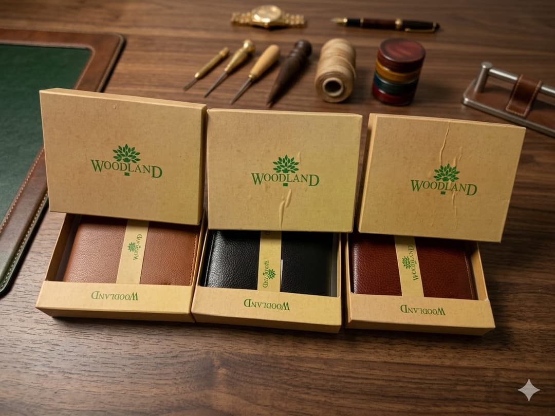 Woodland Original Leather Bi-Fold Wallet for Men with Elegant Gift box 6