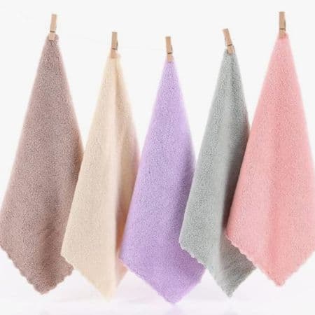 Women Girls Handkerchiefs- 5 Pcs, Ultra Absorbent and Super Soft Microfiber Face Towels Pastel Colors