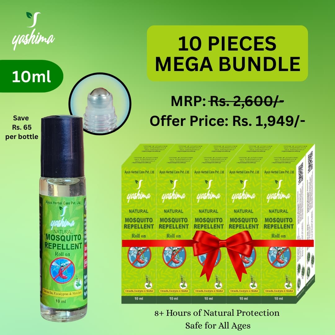 Yashima Mosquito Repellent Roll-On 10ml - 10 Pieces Bundle