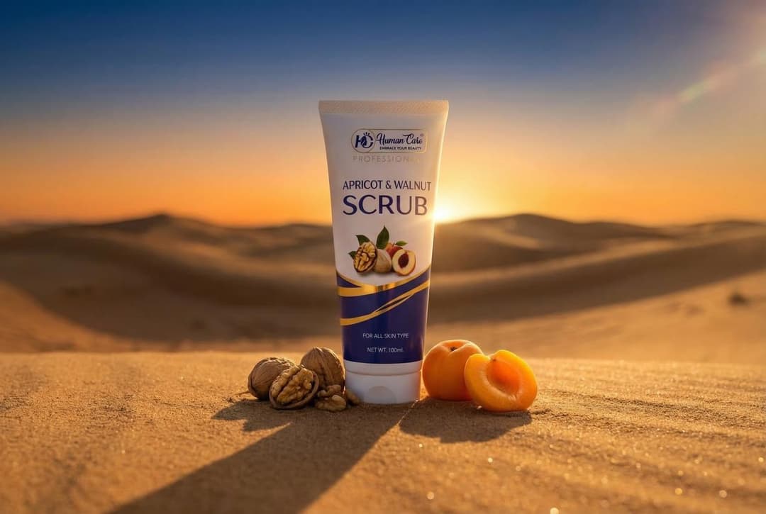 Human Care Apricot & Walnut Scrub For All Skin types 100 Ml 3
