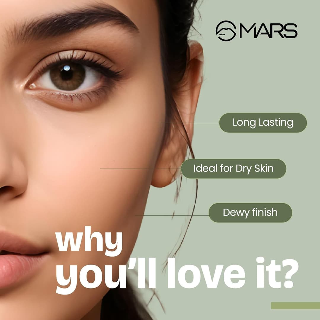 MARS Glow O' Clock Gel Primer for Face Makeup | Enriched with Green Tea Extracts | Dewy Primer | Long Lasting | Power Grip | Ideal for Dry Skin (30ml) 3