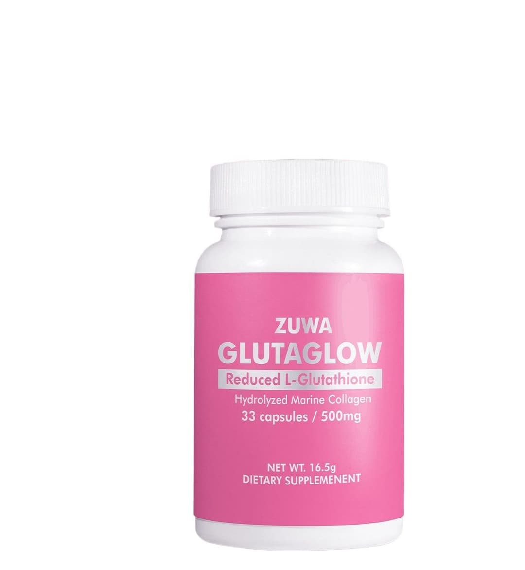 Zuwa Cosmetics Gluta Glow Capsule | Reduced L - Glutathione | 33 capsules | Co||agen Production and whitens and brightens the skin | 16.5g - by Zuwa Cosmetics
