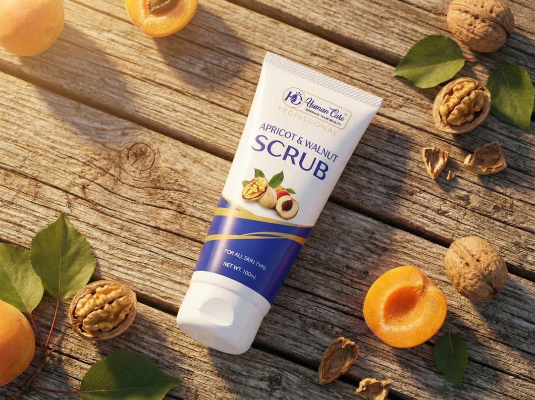 Human Care Apricot & Walnut Scrub For All Skin types 100 Ml 4