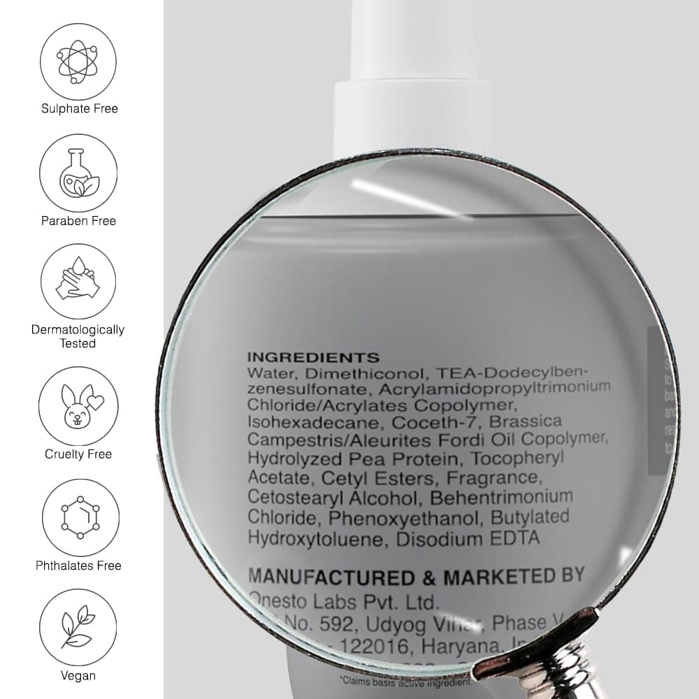Bare Anatomy Heat Protection Spray Serum | Controls Frizz for up to 24 Hrs | Vitamin E, Pea Protein & Veg Keratin Enriched | Paraben Free | For Women & Men | Vegan |230 °C Heat Protection | 150 ml - By Allure Cosmetics 3