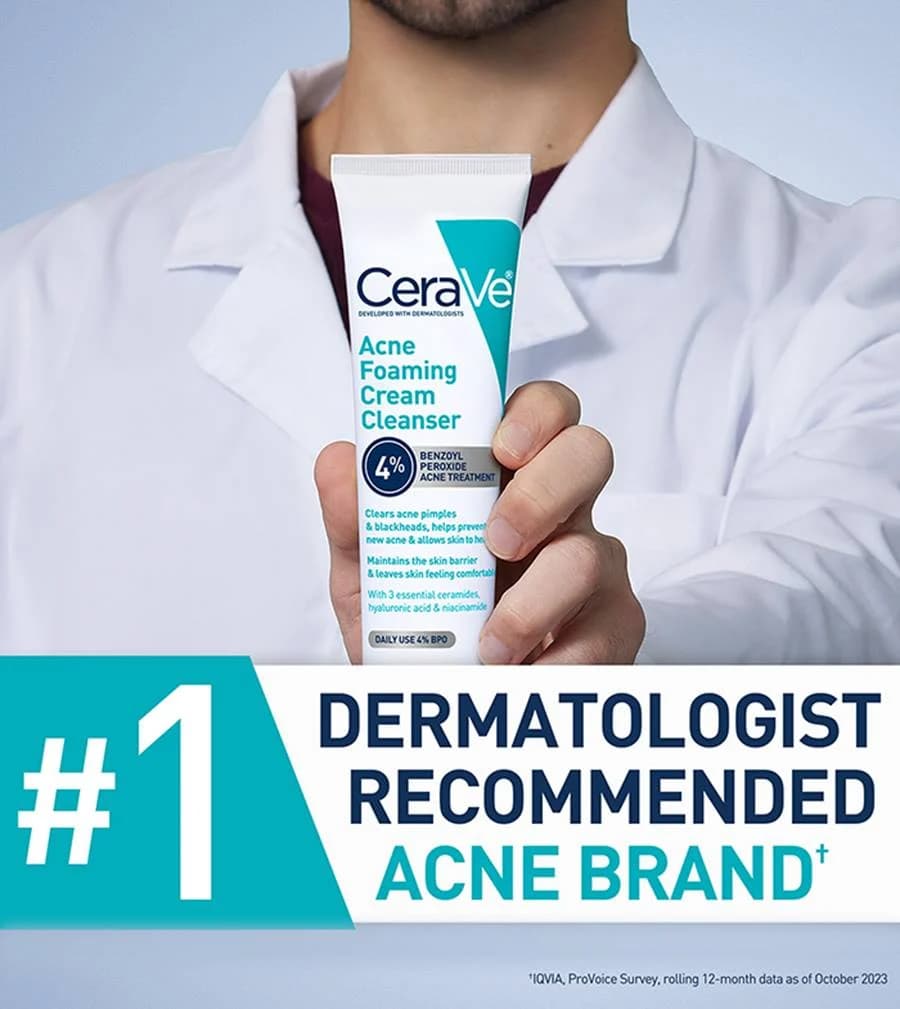 Cerave Acne Foaming Cream Cleanser (150ml) , Cerave Cleanser For Acne Problem , Cerave face wash Acne Facewash Acnes Facewash , Moisturizer Cream Oil Cleanser, Face Cleanser, Cera Ve Cleanser, Cera Ve Acne Cleanser 4