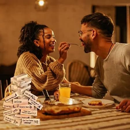 Couples Super Naughty Blocks Tower Game , Stackable Blocks Game for Valentine's Day , Couple Activities And Date Ideas for Adults , Party Gift 5