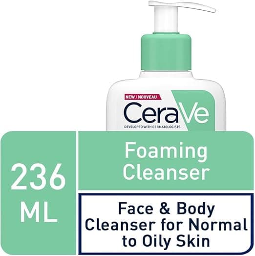 CeraVe Foaming Cleanser For Normal To Oily Skin , Cera Ve With Niacinamide And 3 Essential Ceramides 236 ML 2