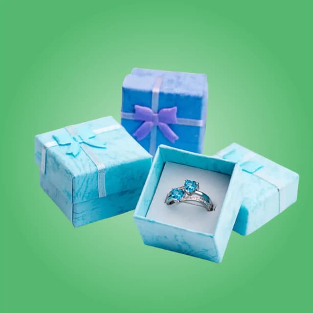 Jewelry Gift Box PaperJewelry Boxes Earring Display Boxes Custom Jewelry Packaging Luxury Ring Box Pack Of 2