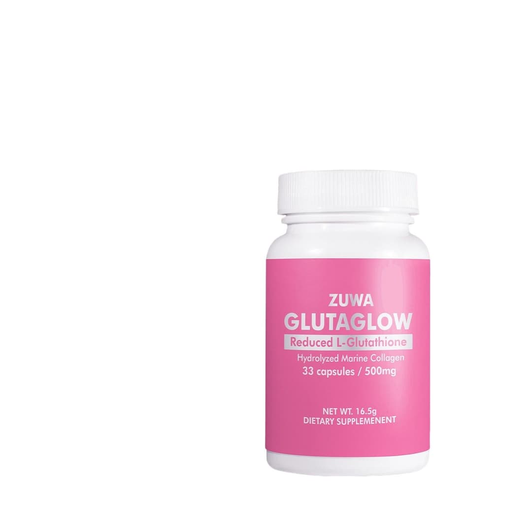 Zuwa Cosmetics Gluta Glow Capsule | Reduced L - Glutathione | 33 capsules | Co||agen Production and whitens and brightens the skin | 16.5g - by Zuwa Cosmetics 1