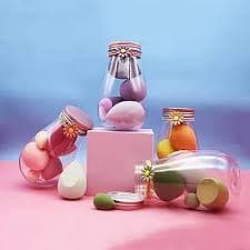 Cute Blender Jar Set of 7 Soft Makeup Sponge 7
