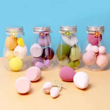 Cute Blender Jar Set of 7 Soft Makeup Sponge 4