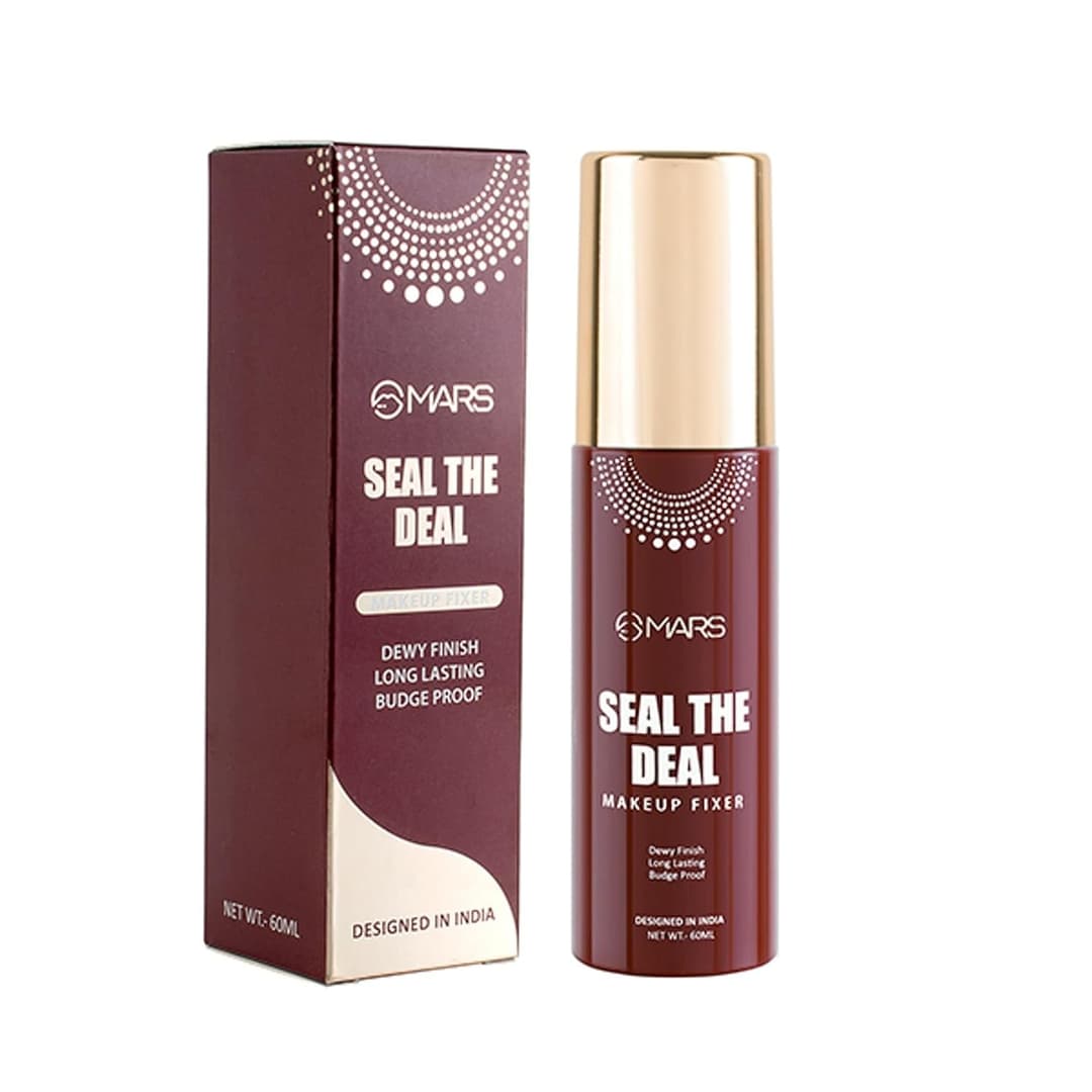 MARS Seal the Deal Long-Lasting Makeup Fixer Spray with Hyaluronic Acid | Hydrating Dewy Base Setting Spray for Professional Face Makeup | Budge Proof | Non Sticky ,60 ml