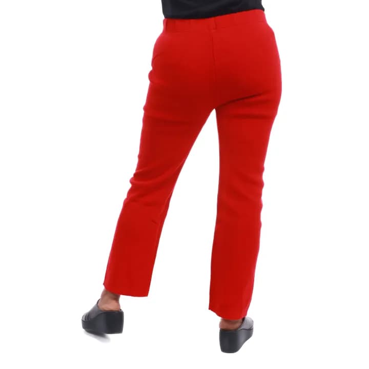 Red Acrylic Wool Handloom Woolen Plazzo For Women 3