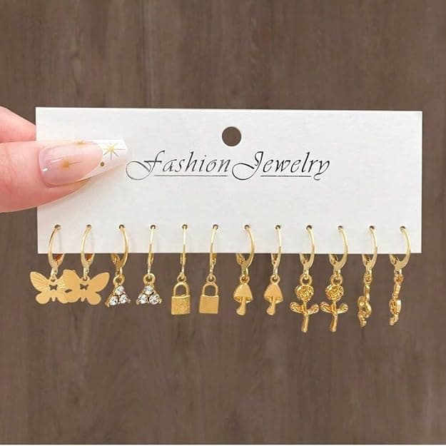 12 Pairs Combo Set Latest Stylish Drop Earrings for Women 3
