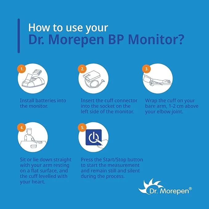 Dr. Morepen Automatic Blood Pressure Machine BP - 14 3
