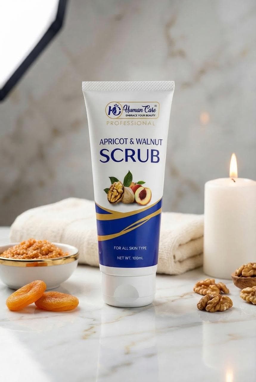 Human Care Apricot & Walnut Scrub For All Skin types 100 Ml 1