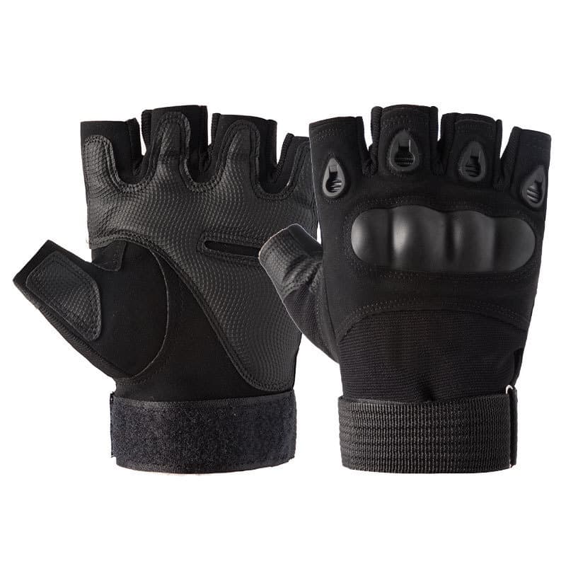 Gym Tactical Fitness Outdoor Protective Shell Antiskid Workout Riding Half Finger Gloves For Men 3