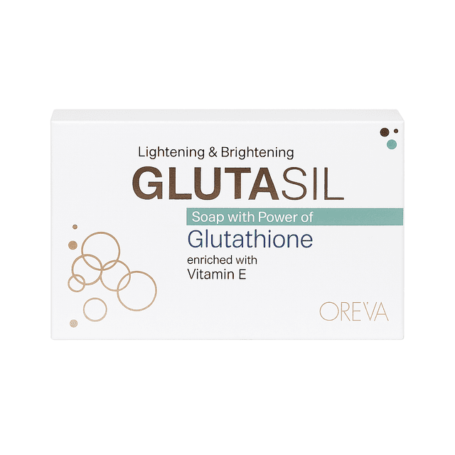 Oreva Dermacare Glutasil Soap 75g – Skin Brightening Gluta Soap with Glutathione & Vitamin E for Radiant, Even-Toned Skin