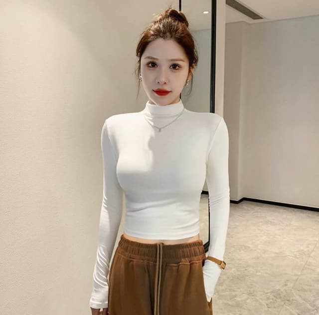 New Summer Special Full Sleeve Plain T neck Croup Free Size T-shirts For Women