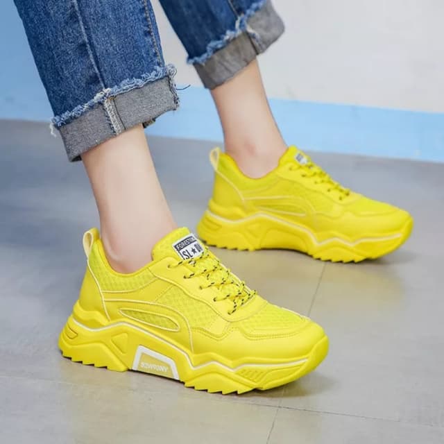 Breathable Lace-Up Casual Sneakers For Women ( M-2 ) - Fashion | Women's Footwear | Sneakers For Women |