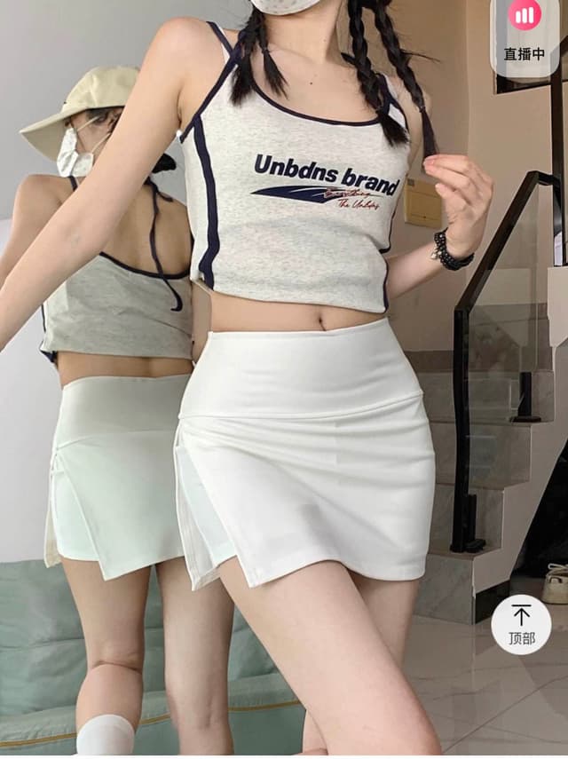 Summer New Side Slit Short Skirts Women Built-in Safety Shorts Slim Skinny Hip Mini Skirt A-line For women