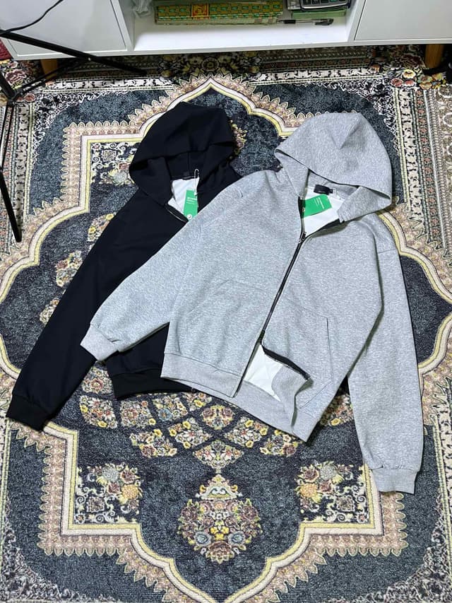 New Summer Special 2 Zipper Plain Hoodies Unisex For Men