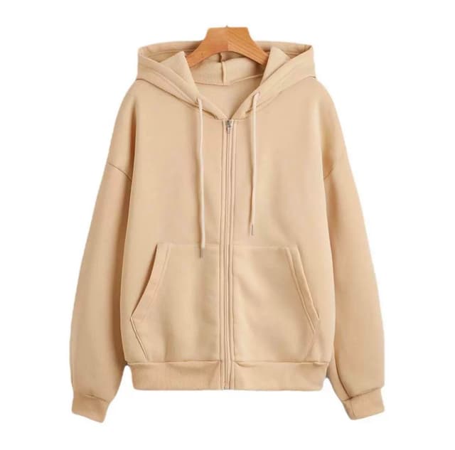 New Winter Inside Fur Full Zipper Free Size  Hoodes For Woen