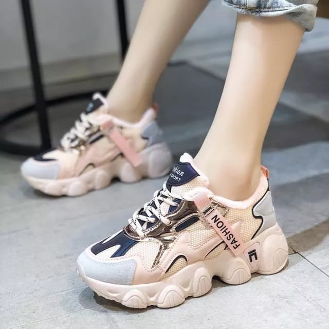 Fabulous Breathable Lace-Up Casual Sneakers For Women ( PS-09 )