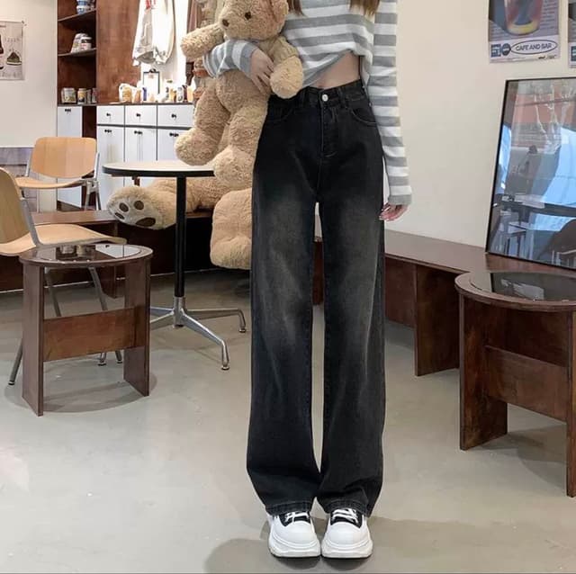 New Black washed Denim Pant For Women