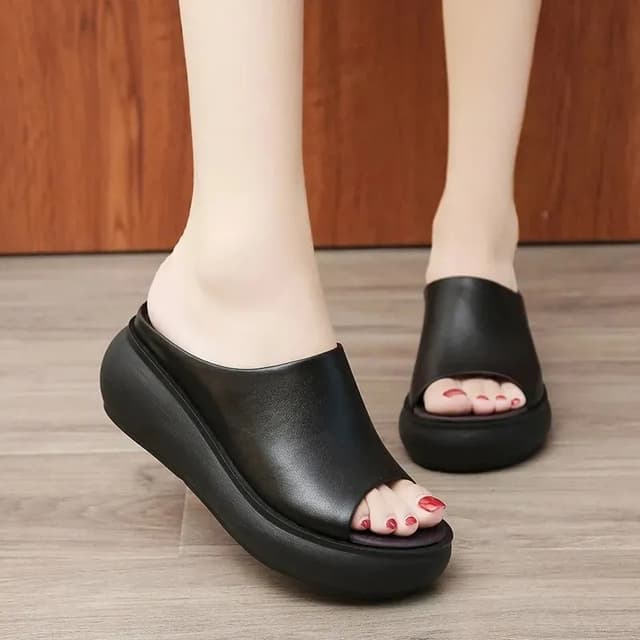 Amazing Comfortable Women's Summer New Thick Sole Wedge Fashion Solid Sandals - Fashion | Women's Footwear |