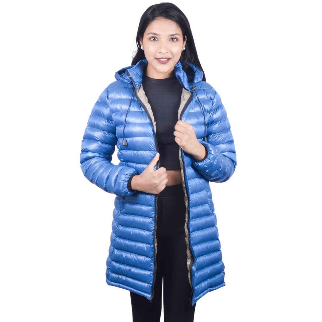 Moonstar Long Silicon Hooded Jacket For Women part II - Fashion