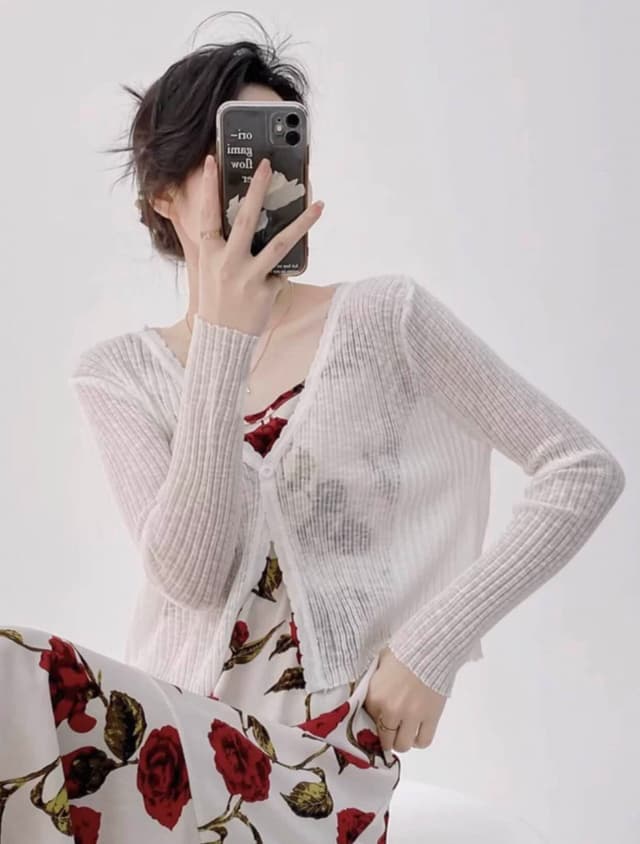 New Summer Special Free Size Full Sleeve Net One Bottom Outer For Women