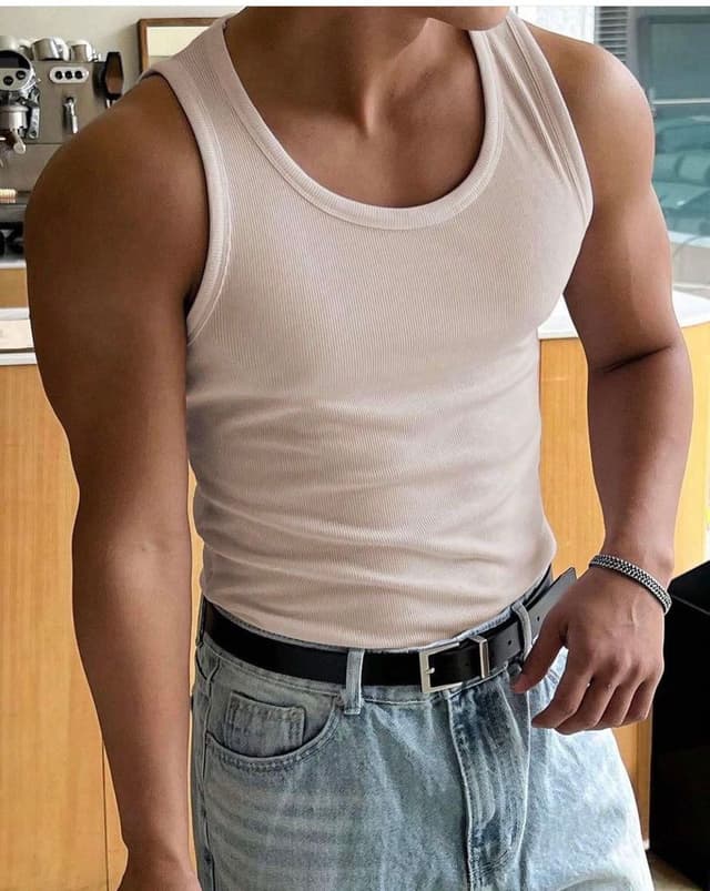 New Summer Ribbed Tanks Top For Men