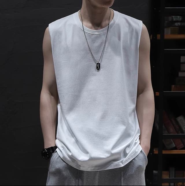 New Plain Summer Sleeveless T shirt For Men
