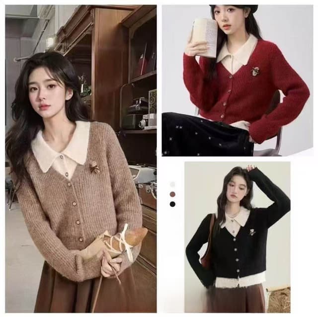 New Woolen Cardigon Model Free Size Sweater For Women