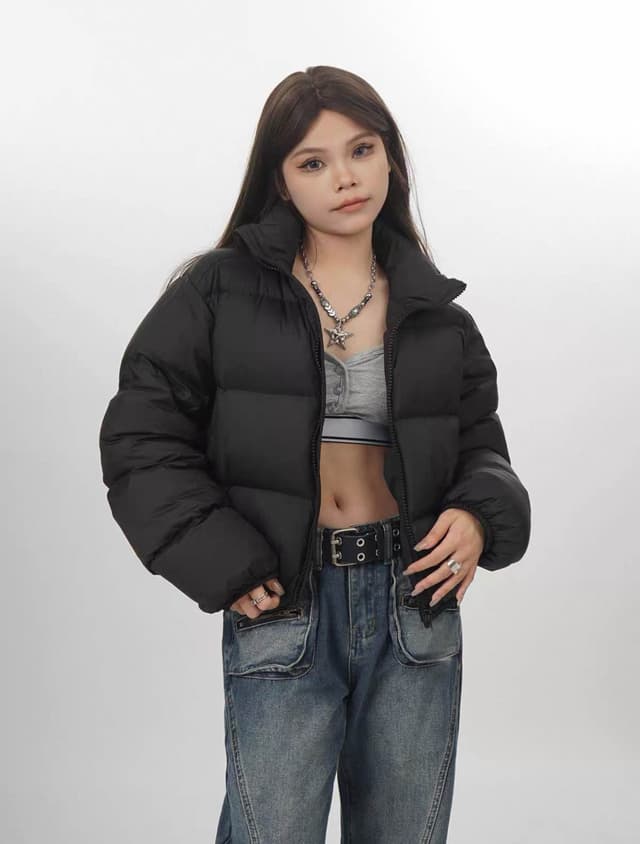 New Winter Special Free Size Full Sleeve Plain Corup Puffer Jacket For Women